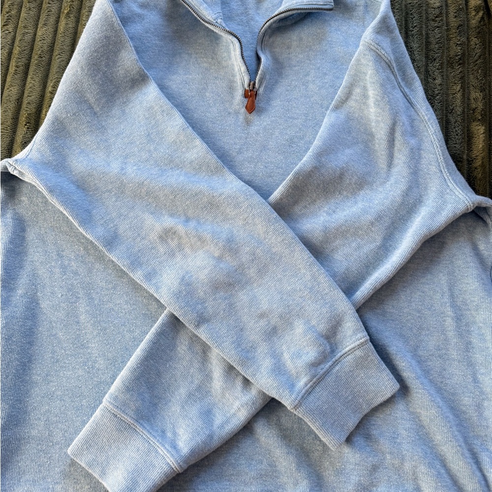 Ralph Lauren Light Blue Quarter-Zip Pullover - Picture 3 of 4